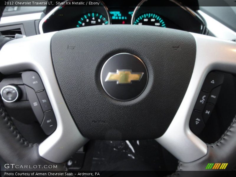 Silver Ice Metallic / Ebony 2012 Chevrolet Traverse LT