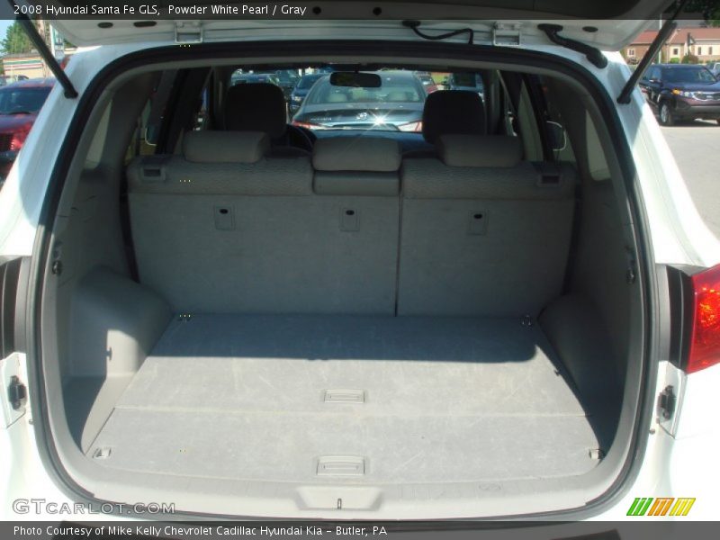 Powder White Pearl / Gray 2008 Hyundai Santa Fe GLS