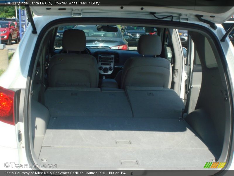 Powder White Pearl / Gray 2008 Hyundai Santa Fe GLS