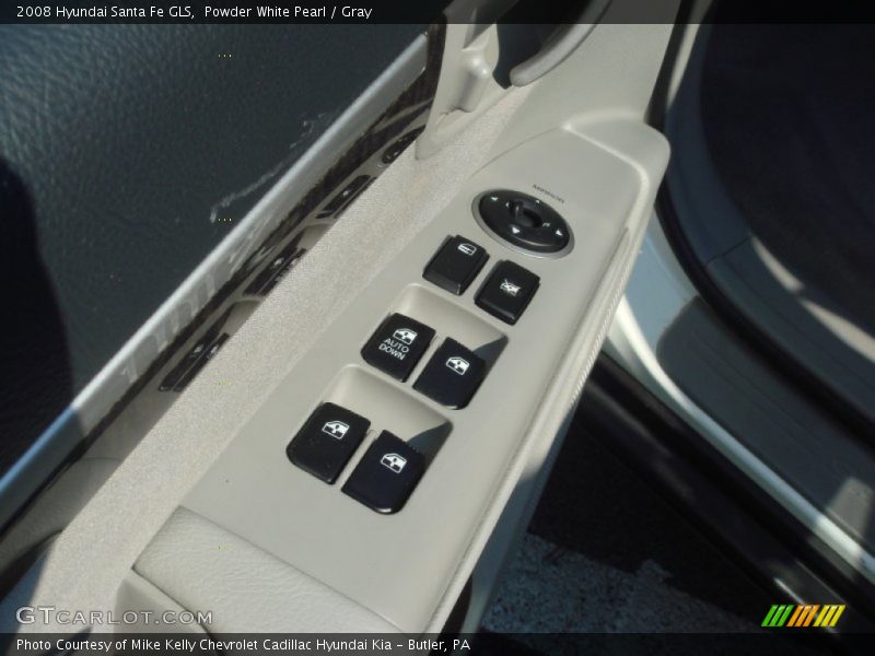 Powder White Pearl / Gray 2008 Hyundai Santa Fe GLS