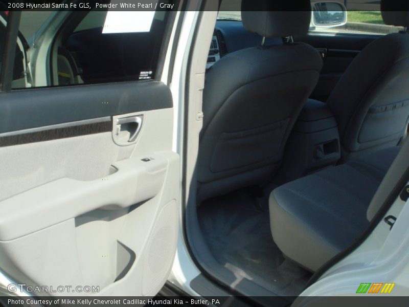 Powder White Pearl / Gray 2008 Hyundai Santa Fe GLS