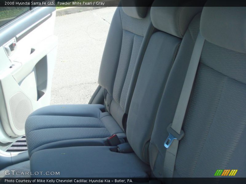 Powder White Pearl / Gray 2008 Hyundai Santa Fe GLS
