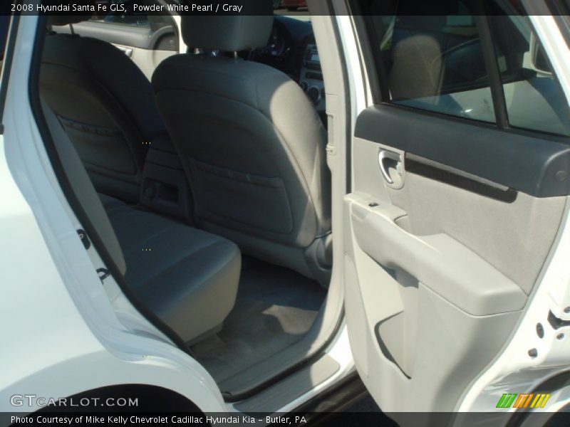 Powder White Pearl / Gray 2008 Hyundai Santa Fe GLS