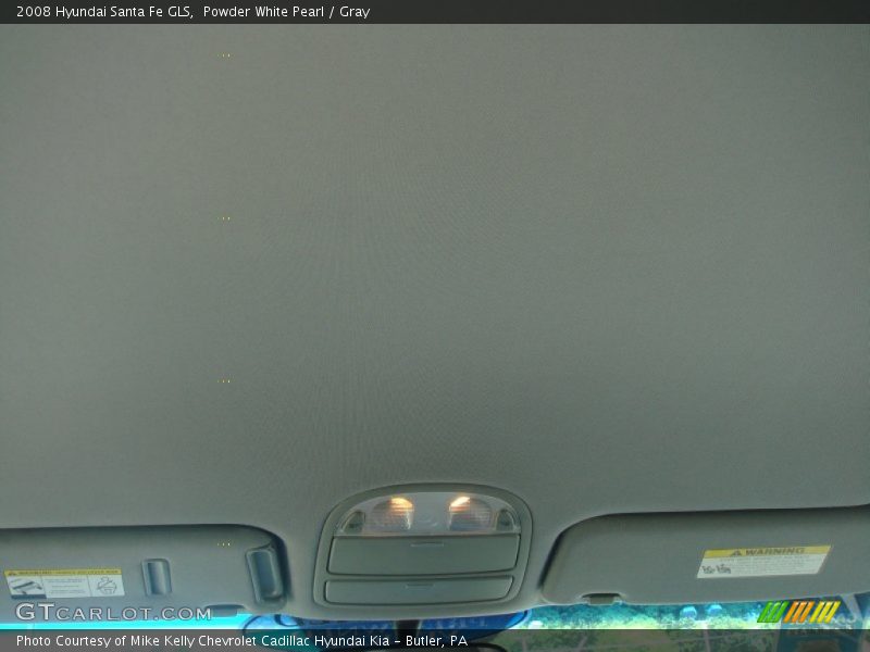 Powder White Pearl / Gray 2008 Hyundai Santa Fe GLS