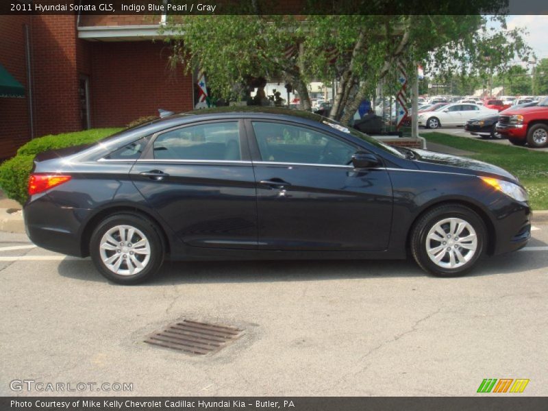 Indigo Blue Pearl / Gray 2011 Hyundai Sonata GLS