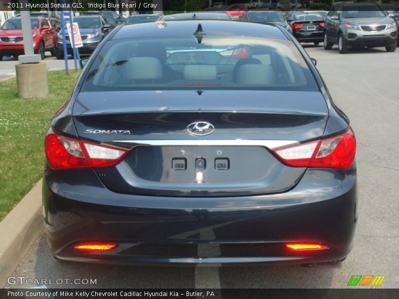 Indigo Blue Pearl / Gray 2011 Hyundai Sonata GLS