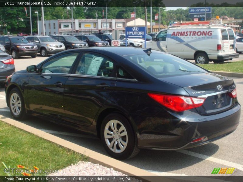 Indigo Blue Pearl / Gray 2011 Hyundai Sonata GLS