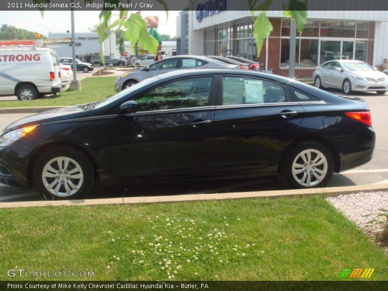 Indigo Blue Pearl / Gray 2011 Hyundai Sonata GLS