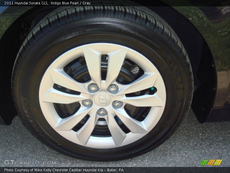 Indigo Blue Pearl / Gray 2011 Hyundai Sonata GLS