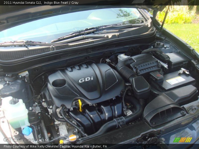 Indigo Blue Pearl / Gray 2011 Hyundai Sonata GLS
