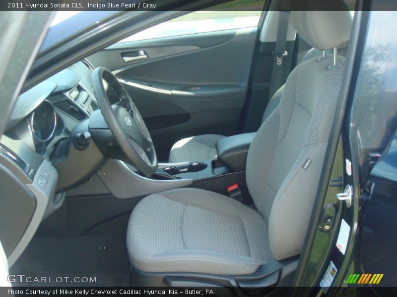 Indigo Blue Pearl / Gray 2011 Hyundai Sonata GLS