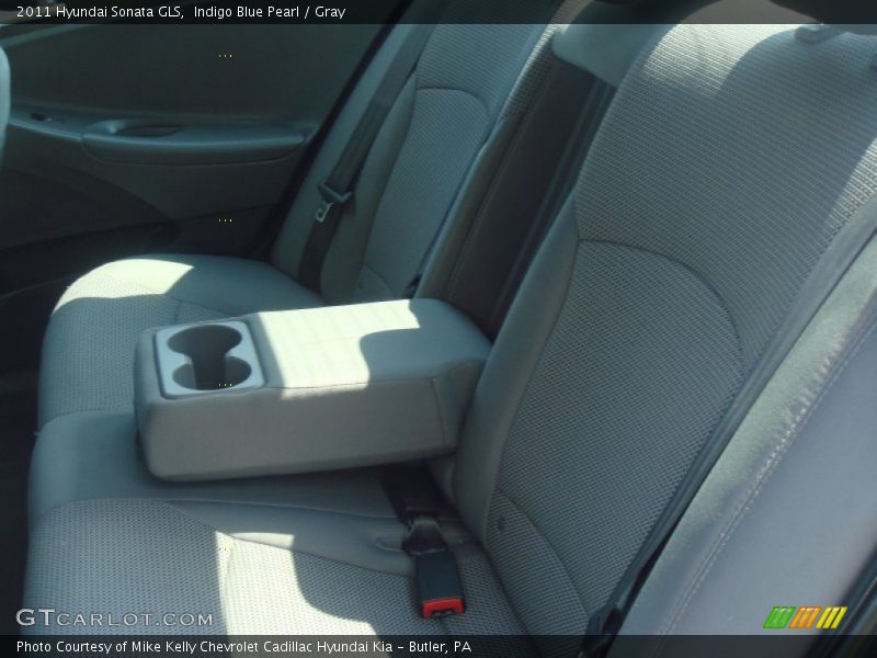 Indigo Blue Pearl / Gray 2011 Hyundai Sonata GLS