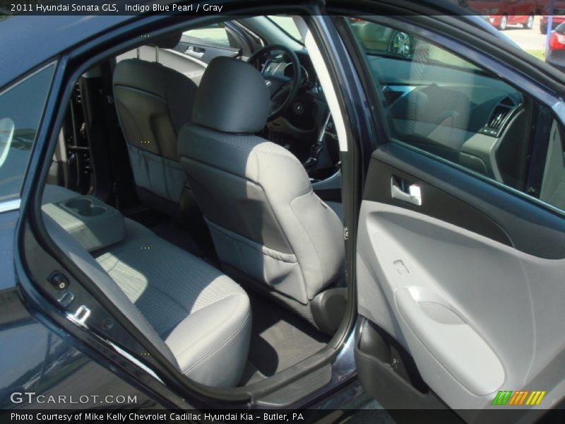 Indigo Blue Pearl / Gray 2011 Hyundai Sonata GLS