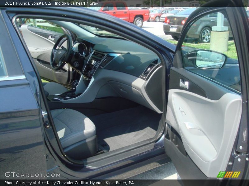 Indigo Blue Pearl / Gray 2011 Hyundai Sonata GLS