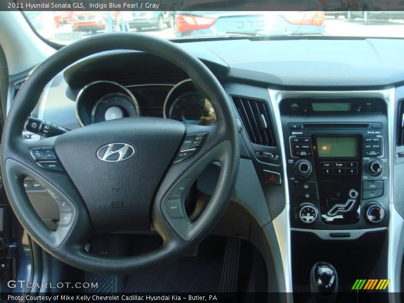 Indigo Blue Pearl / Gray 2011 Hyundai Sonata GLS