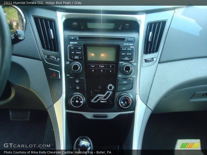 Indigo Blue Pearl / Gray 2011 Hyundai Sonata GLS