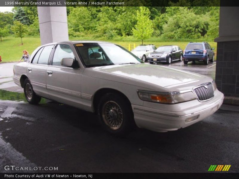Vibrant White / Medium Parchment 1996 Mercury Grand Marquis LS