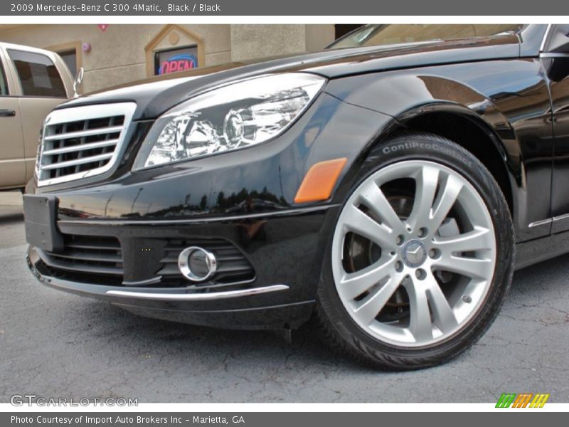 Black / Black 2009 Mercedes-Benz C 300 4Matic