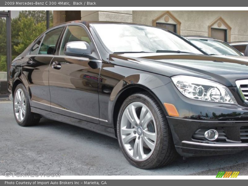 Black / Black 2009 Mercedes-Benz C 300 4Matic