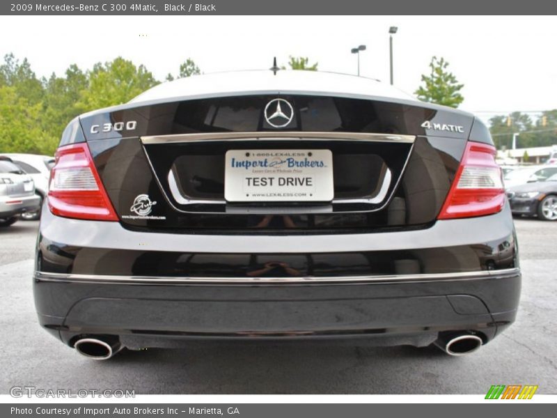 Black / Black 2009 Mercedes-Benz C 300 4Matic