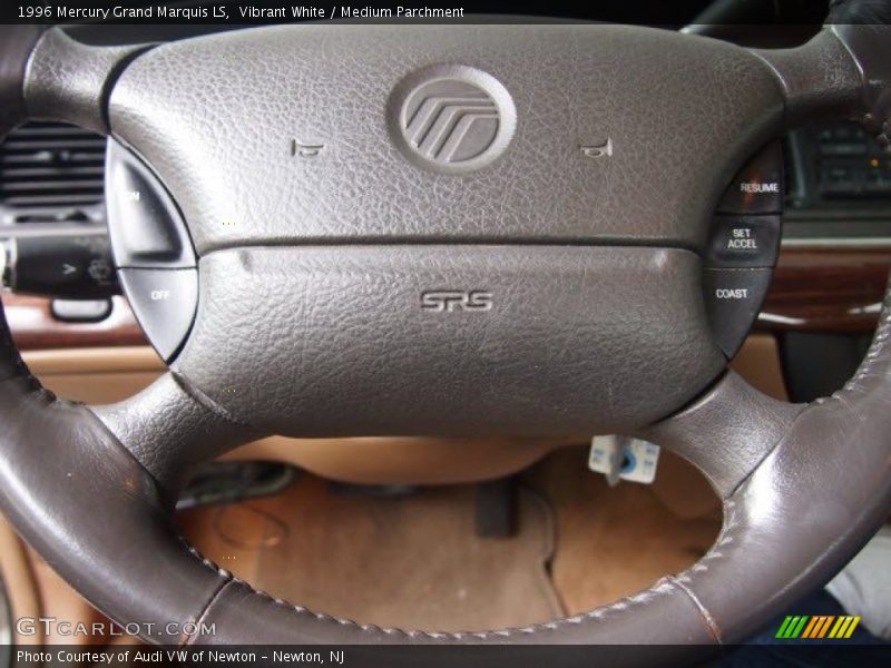 Vibrant White / Medium Parchment 1996 Mercury Grand Marquis LS