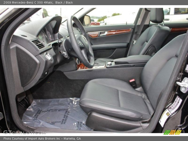 Black / Black 2009 Mercedes-Benz C 300 4Matic