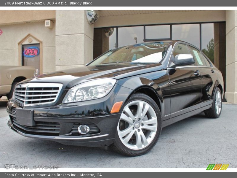 Black / Black 2009 Mercedes-Benz C 300 4Matic