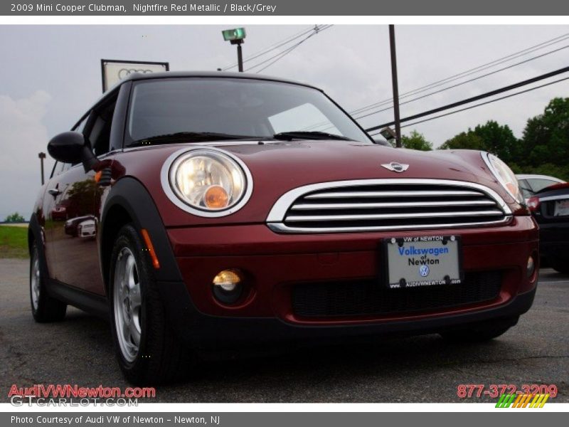 Nightfire Red Metallic / Black/Grey 2009 Mini Cooper Clubman