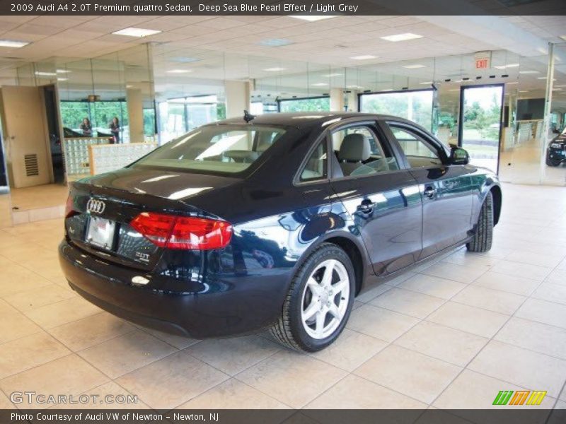 Deep Sea Blue Pearl Effect / Light Grey 2009 Audi A4 2.0T Premium quattro Sedan