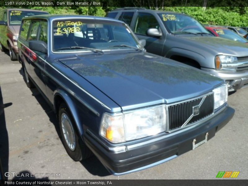 Dark Blue Metallic / Blue 1987 Volvo 240 DL Wagon