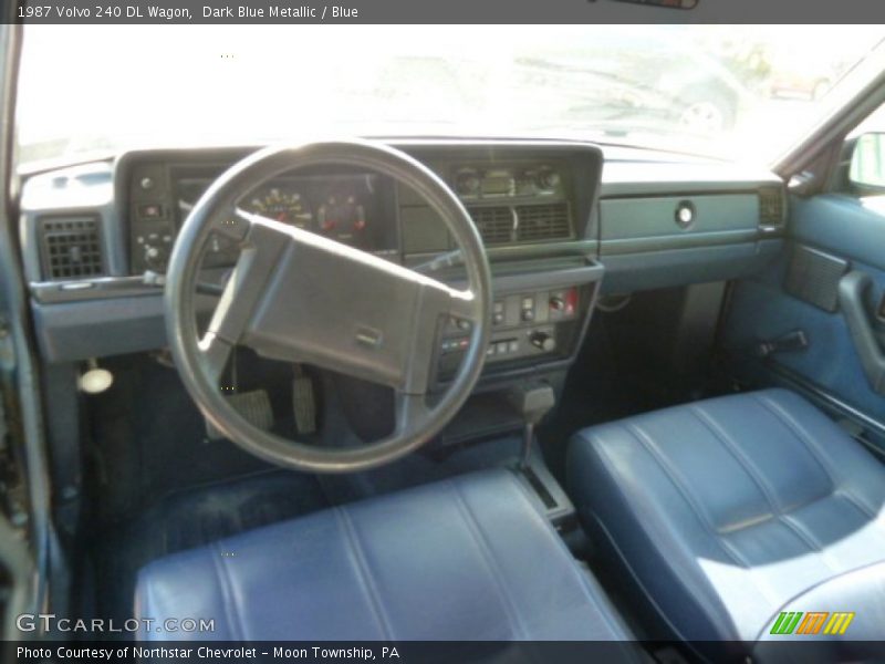 Dark Blue Metallic / Blue 1987 Volvo 240 DL Wagon