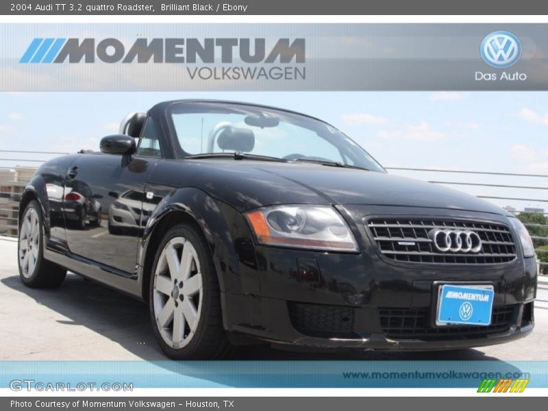Brilliant Black / Ebony 2004 Audi TT 3.2 quattro Roadster