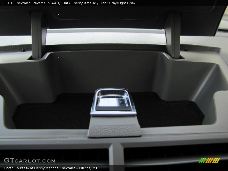 Dark Cherry Metallic / Dark Gray/Light Gray 2010 Chevrolet Traverse LS AWD