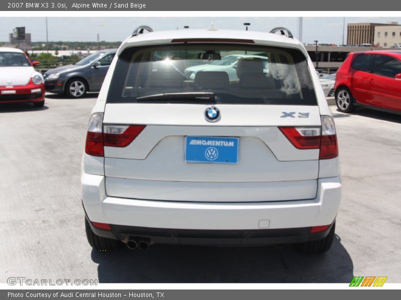 Alpine White / Sand Beige 2007 BMW X3 3.0si