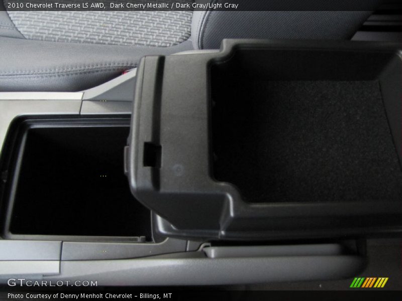 Dark Cherry Metallic / Dark Gray/Light Gray 2010 Chevrolet Traverse LS AWD
