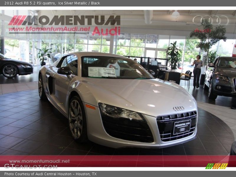 Ice Silver Metallic / Black 2012 Audi R8 5.2 FSI quattro