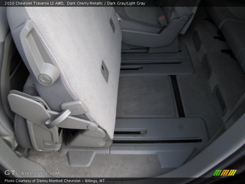 Dark Cherry Metallic / Dark Gray/Light Gray 2010 Chevrolet Traverse LS AWD
