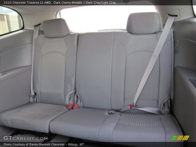 Dark Cherry Metallic / Dark Gray/Light Gray 2010 Chevrolet Traverse LS AWD