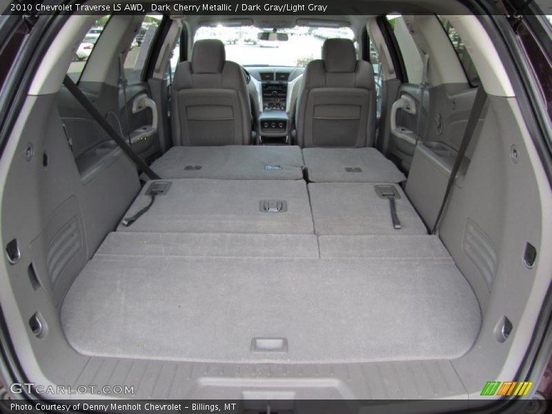 Dark Cherry Metallic / Dark Gray/Light Gray 2010 Chevrolet Traverse LS AWD