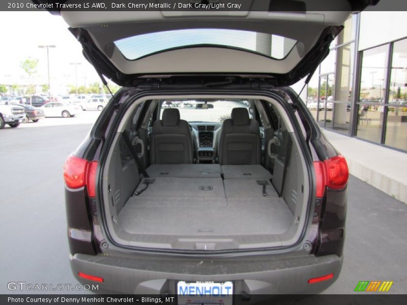 Dark Cherry Metallic / Dark Gray/Light Gray 2010 Chevrolet Traverse LS AWD