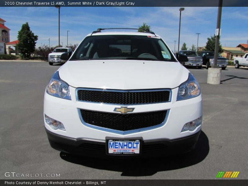 Summit White / Dark Gray/Light Gray 2010 Chevrolet Traverse LS AWD