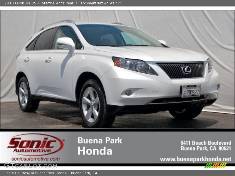Starfire White Pearl / Parchment/Brown Walnut 2010 Lexus RX 350