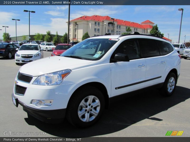 Summit White / Dark Gray/Light Gray 2010 Chevrolet Traverse LS AWD