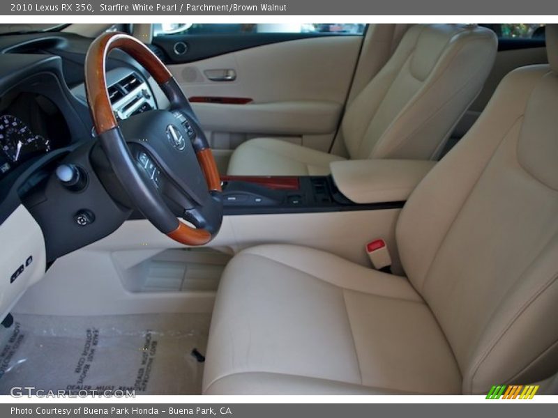 Starfire White Pearl / Parchment/Brown Walnut 2010 Lexus RX 350