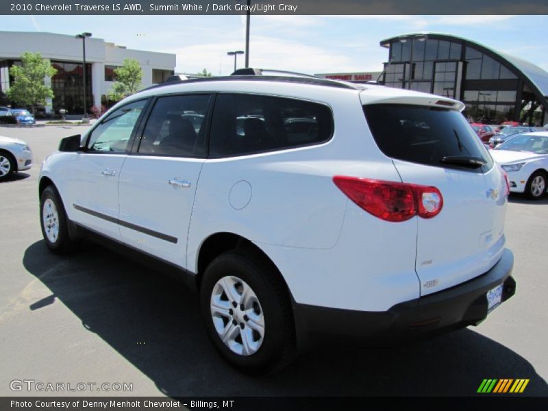 Summit White / Dark Gray/Light Gray 2010 Chevrolet Traverse LS AWD