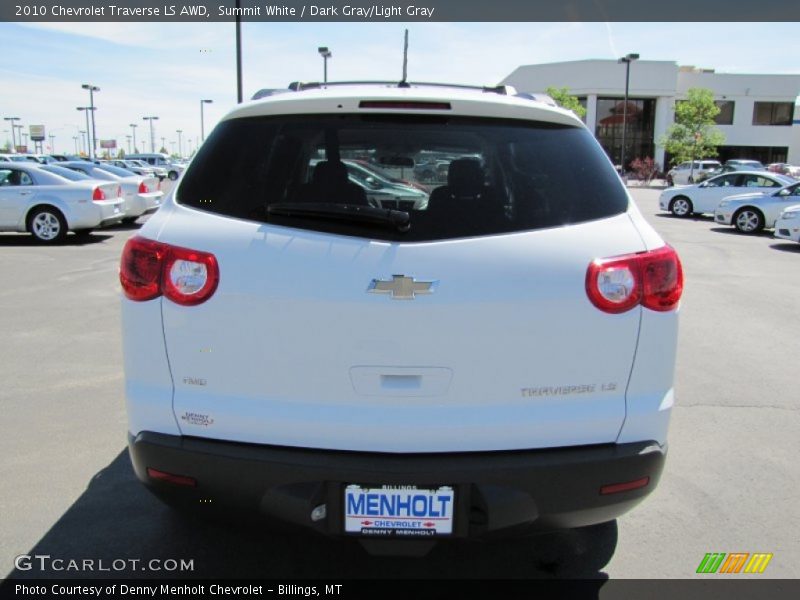 Summit White / Dark Gray/Light Gray 2010 Chevrolet Traverse LS AWD
