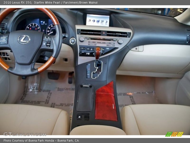Starfire White Pearl / Parchment/Brown Walnut 2010 Lexus RX 350