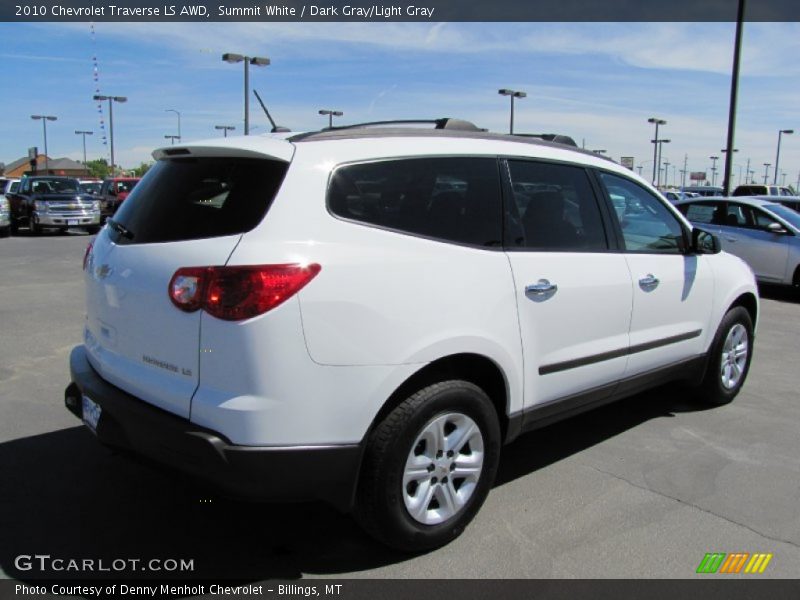 Summit White / Dark Gray/Light Gray 2010 Chevrolet Traverse LS AWD