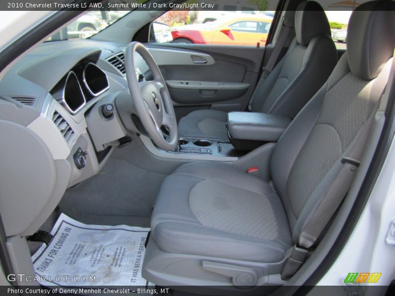 Summit White / Dark Gray/Light Gray 2010 Chevrolet Traverse LS AWD