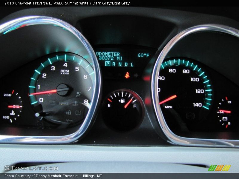 Summit White / Dark Gray/Light Gray 2010 Chevrolet Traverse LS AWD